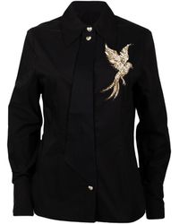 House of Laines London - Laines Couture Tie Shirt With Embellished Bird Of Paradise - Lyst