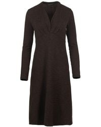 Conquista - Melange Long Sleeve Empire Line Jersey Dress - Lyst