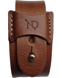 N'damus London - Finsbury Natural Grain Leather Bracelet With Button - Lyst