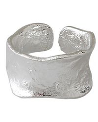 Janus Edinburgh - Paria Achmelvich Brush Stroke Textured Chunky Open Ring - Lyst