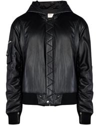 Pcfg - Your Itch Bomber Leather Jacket - Lyst