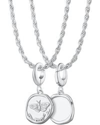 Lily Charmed - Sterling Manifest Change Charm Necklace With Twisted Rope Chain - Lyst