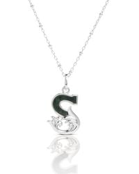 Kasun - Solid S Initial Necklace With Marble - Lyst