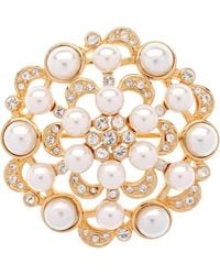 Emma Holland Jewellery - Pearl & Crystal Flower Brooch - Lyst