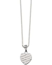 Von Treskow - Box Chain Necklace With Vt Liebe Heart - Lyst