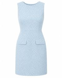 Girl In Mind - Athenia Tweed Pocket Detail Mini Dress - Lyst