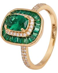 LÁTELITA London - Great Gatsby Emerald Cocktail Ring - Lyst