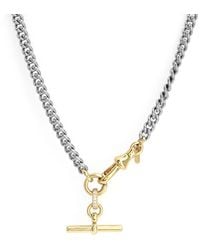 Hye Jane Jewelry - Two-Tone Jett T-Bar Chain Necklace - Lyst