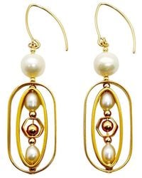 Aracheli Studio - Geometric Art Pearls Earrings - Lyst