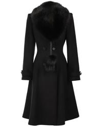 Luna Fashion House - Wool Coat With Fur Collar, Lucy - Lyst