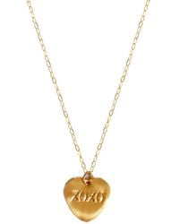 Lily Flo Jewellery - Xoxo Love Hearts Solid Pendant Necklace - Lyst