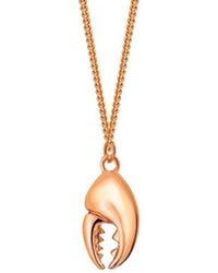 True Rocks - 18Kt-Plated Mini Crab Claw Pendant - Lyst