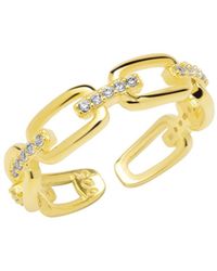 Spero London - Sterling Pave Chain Ring - Lyst