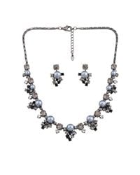 Modenaire - Faux Pearl Crystal Statement Necklace And Earring Set - Lyst