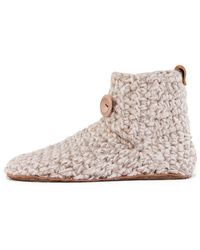 Kingdom of Wow - Neutrals Comfy Boot Wool Slippers For - Lyst