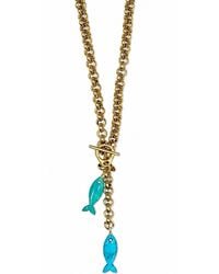 Persia Dona Jewelry - Double Fish X Vintage Chain Necklace - Lyst