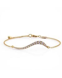 Linda Fiore - Swirl Bracelet With Clear Cz's - Lyst