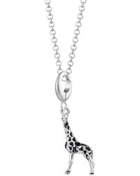 Lily Charmed - Sterling Giraffe Charm Necklace - Lyst
