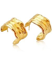 Mg Jewelry - Retro Chunky Hoop Earrings - Lyst
