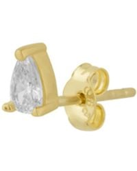 Spero London - 14Ct Solid Handcrafted Pear Stud Single Earring - Lyst