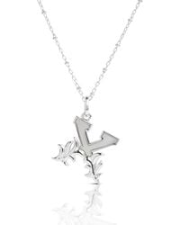 Kasun - Solid X Initial Necklace With Mother Of Pearl - Lyst