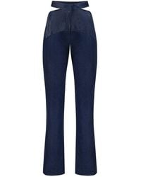 Úchè - Denim Cut Out Pants - Lyst