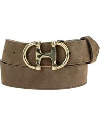 Peachy Belts Ltd - Mink Suede Belt & Double D Buckle - Lyst