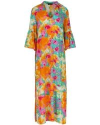 Conquista - Abstract Floral Kaftan Style Dress - Lyst