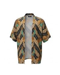 ORIGIN OF HEARTS - Neutrals Nassau Resort Satin Kimono Shirt - Lyst