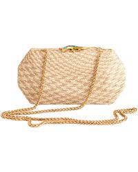LIKHÂ - Neutrals Dusty Rose Houndstooth Clutch - Lyst