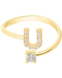 LÁTELITA London - Initial Ring U - Lyst