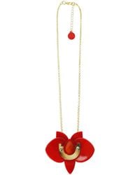 Gissa Bicalho - Acrylic Handmade Necklace Orchid Pendant - Lyst