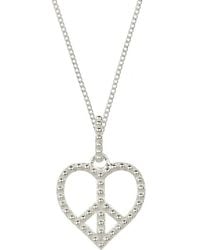Charlotte's Web Jewellery - Peace Heart Pendant Necklace - Lyst
