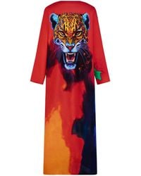 DHARA SHETH DUBAI - Roar Tiger Animal Print Abstract Long Kimono - Lyst