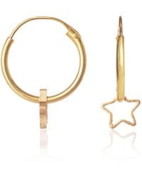 C.J.M - Star Hoop Earrings - Lyst