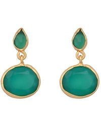 Opium Jewels - Double Droplet Oval Studs - Lyst