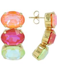 LOTT.gioielli - Vertical Oval Three Stones Earring M - Lyst