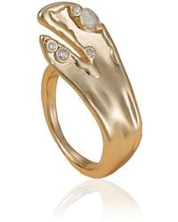 Rare Matters Jewelry - Feather Touch Ring Clear Quartz - Lyst