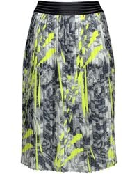 Lalipop Design - Abstract Printed Knee-Length Pleated Recycled Fabric Skirt - Lyst