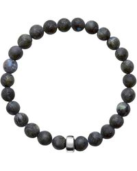 Ora Pearls - Aro Men's Larvikite Bracelet Silver Bead - Lyst