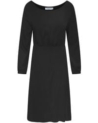 Haris Cotton - Pure Viscose Long Sleeved Midi Dress - Lyst