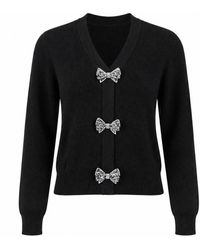 Yumi' - Sparkle Bow Cardigan - Lyst