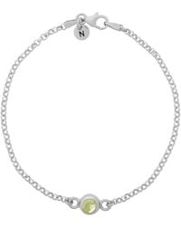 Nellou Jewellery - Peridot Birthstone Gem Dot Bracelet Sterling- August - Lyst