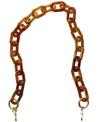 CLOSET REHAB - Chain Link Short Acrylic Purse Strap In Tawny - Lyst