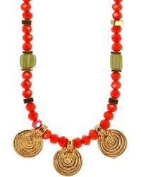 Ebru Jewelry - Vibrant Energy Spiral Charm Choker Necklace - Lyst