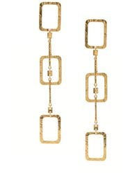 Jaredjamin - Solene Hammered Link Drop Post Earrings - Lyst