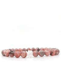 Shar Oke - Rhodochrosite & Herkimer Diamond Beaded Bracelet - Lyst
