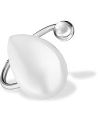 Rejected Hearts Club - Marry Yourself Pearl Curve Band Ring - Lyst