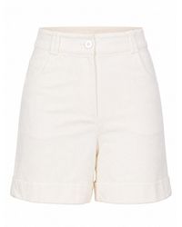 Exquise - Neutrals Pocketed Button Front Denim Shorts - Lyst