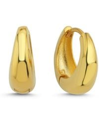 LINYA JEWELLERY - Morf Mini Hoop Huggies Earrings - Lyst